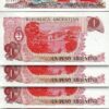 ARGENTINA  1 PESO 1983 -1984, UNC-, 20 PCS LOT, CONSECUTIVE, P-311, SUFFIX B - Image 3