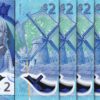 Barbados 2 Dollars, 2022, UNC, 5 Pcs LOT, Consecutive, Polymer, P-80