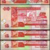 Belize 5 Dollars 2020, UNC, 10 Pcs Consecutive LOT, P-67, QEII - Image 3