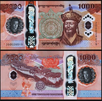 Bhutan, 1000 Ngultrum 2025, UNC, REPLACEMENT Z 000*****, Polymer, P-New 45r