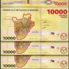 Burundi 10000 Francs 2018 (2019), UNC, 5 Pcs LOT, Consecutive, P-54b