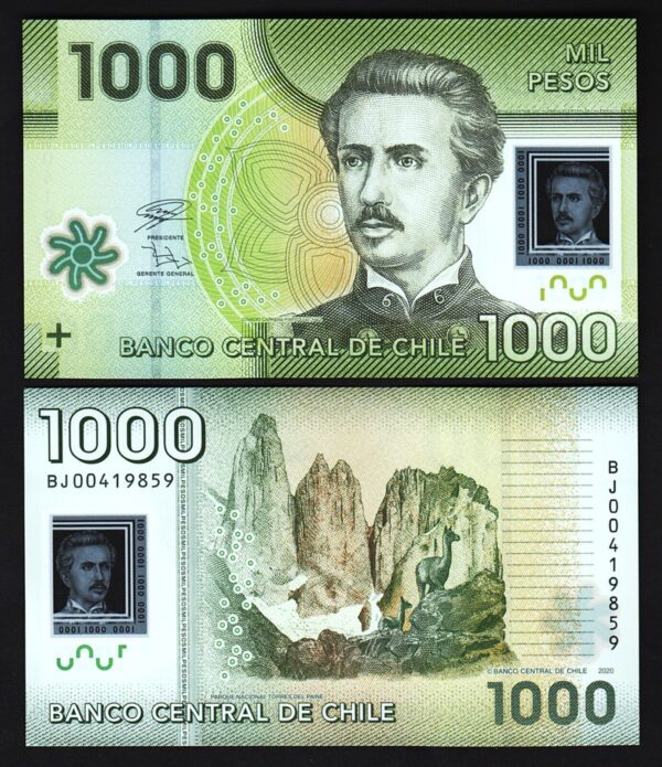 Chile 1000 Pesos 2020, UNC, 10 Pcs LOT, Consecutive, POLYMER, P-161j - Image 4