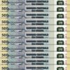Congo 500 Francs 2013, UNC, 20 Pcs LOT, Consecutive, P-96d