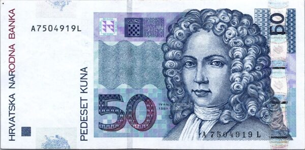 Croatia 50 Kuna 2002, AU / UNC, P-40a