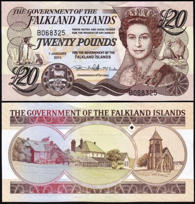 Falkland Islands 20 Pounds 2011 ,UNC-, P-19