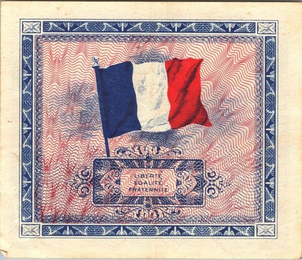 France 2 Francs 1944, aXF, P-114a , Allied Military Currency - Image 3