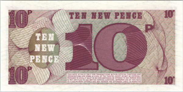 Great Britain, British Armed Forced, 10 New Pence, REPEATER 220 220, 1972, UNC - Image 3