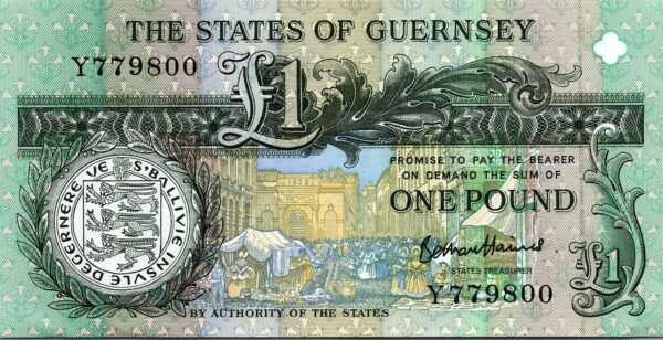 Guernsey 1 Pound 2016, XF++, P-52d