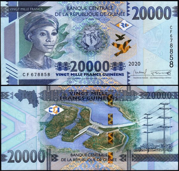 Guinea 20000 Francs 2020, UNC, 10 Pcs LOT, Consecutive, P-50c, New Date - Image 4