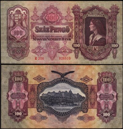 Hungary 100 Pengo 1930, aXF, P-98