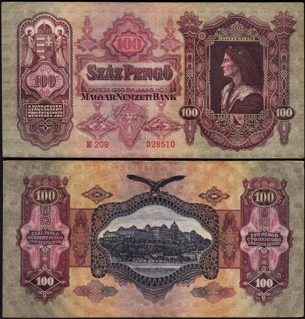 Hungary 100 Pengo 1930, aXF, P-98