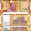 India 200 Rupees 2020, UNC , 2 Pcs Consecutive Pair, GANDHI , P-113