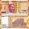 India 200 Rupees 2020, UNC , 2 Pcs Consecutive Pair, GANDHI , P-113 - Image 3