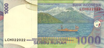 Indonesia 1000 Rupiah 2000, REPEATER 022 022, UNC, P-141