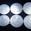 Kyrgyzstan 6 Pcs UNC Coin Set, 10 50 Tyin 1 3 5 10 Som 2008 2009