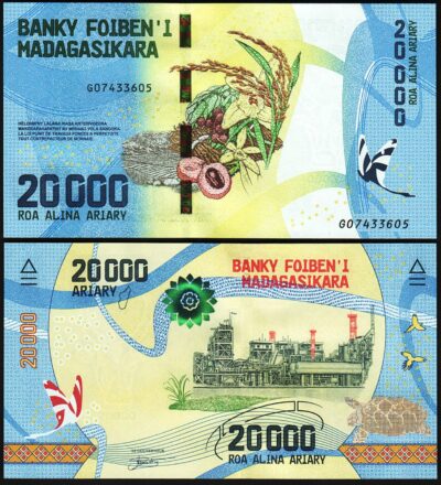 Madagascar 20000 20,000 Ariary (2017) 2025, UNC, P-104 New Signature