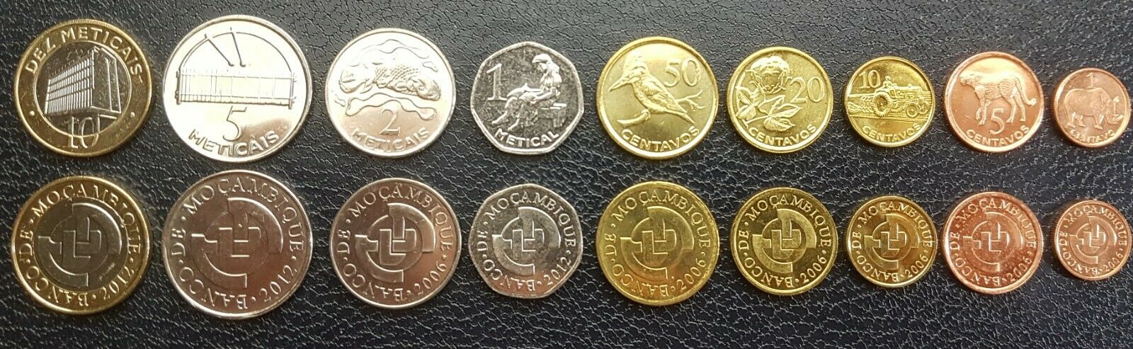 Ecuador coins set of 9 pieces UNC 