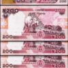 Nigeria 200 Naira 2023, UNC, 5 Pcs LOT, P-NEW DESIGN