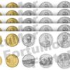 Paraguay 5 (x) 7 Pcs Coin Set, 1 5 10 50 100 500 1000 Guaranies 1992 2014, UNC