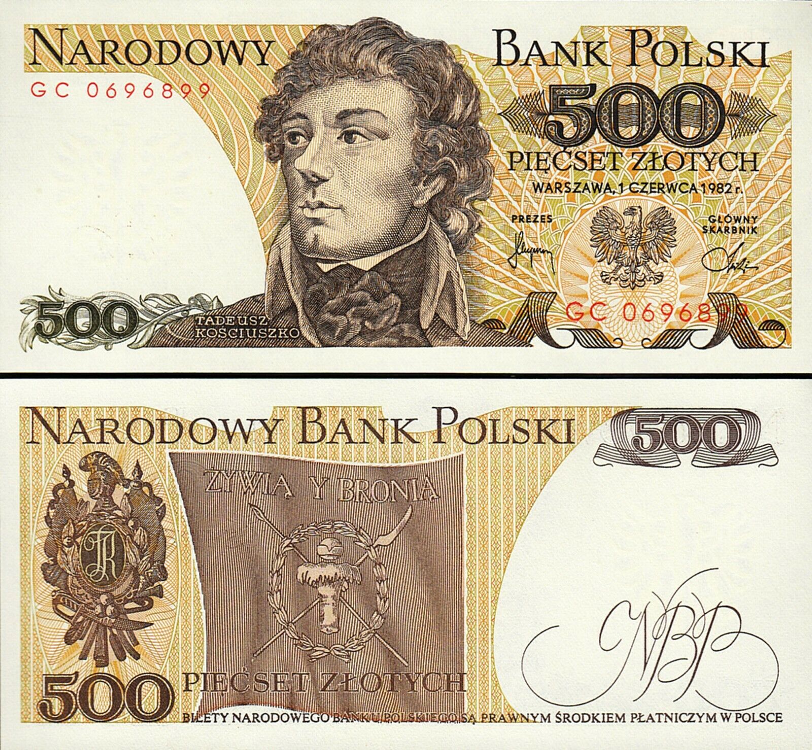 poland-500-zloty-1982-unc-p-145d-t-kosciuszko-fortumor-numismatic