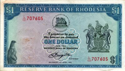 Rhodesia 1 Dollar 18 April 1978, XF, P-34c