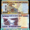 Sierra Leone, 4 Pcs SET 1000 2000 5000 10000 Leones 2021, UNC P-New, Last 3 Same - Image 3