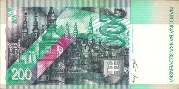 Slovakia 200 Korun 1995, AU with Tear Right Border, P-26 - Image 3