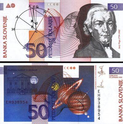 Slovenia 50 Tolarjev 1992, UNC,  P-12, Pre-Euro