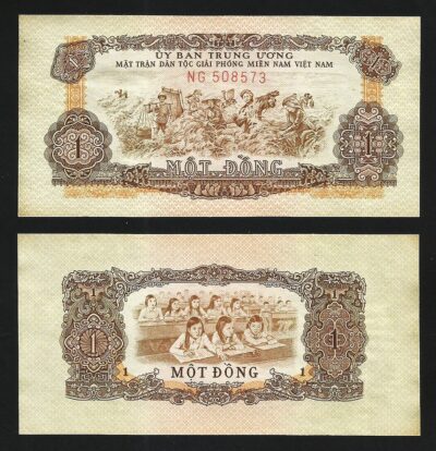 South Vietnam 1 Dong 1963, XF, P-R4