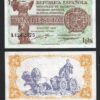 Spain Espana 1 Peseta 1937, UNC, P-94