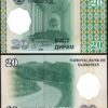 Tajikistan 20 Diram 1999 (2000), UNC, 20 Pcs LOT, Consecutive, P-12a - Image 4