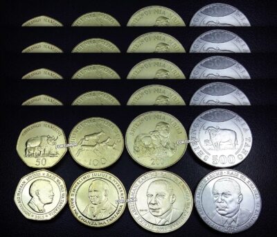 Tanzania 5 (x) 4 Pcs UNC Coins Set, 50 100 200 500 Shilingi 2014 - 2015,(20 Pcs)