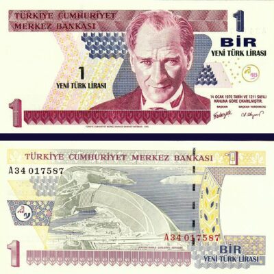 Turkey 1 Lira 2005, UNC, P-216