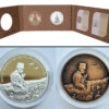 Turkey 2022, GREAT OFFENSIVE 100th Year, UNC SET of SILVER and BRONZ Coin w BOX