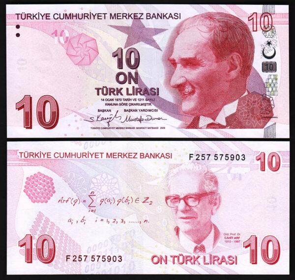 Turkey 5 Pcs UNC Set, 5 10 20 50 100 Lira 2022 2025, Pick 222 to 226 - Image 5