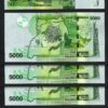 Uganda 5000 Shillings 2019, UNC, 10 PCS Consecutive LOT, P-51 New Sign - Image 3