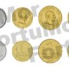 Uruguay Coin 7 Pcs Set,10 20 50 Centesimos 1 2 5 10 Pesos 1994 2005,UNC, BIMETAL