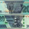 Zimbabwe 20 Dollars 2020 (2021), UNC- 5 Pcs LOT, P-NEW DESIGN - Image 3