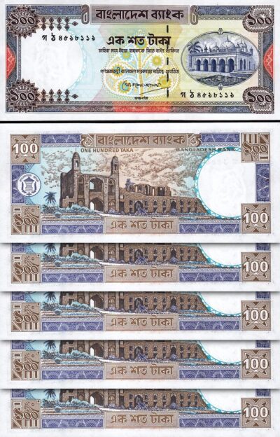 Bangladesh 10 Taka 2000 Polymer Banknote – UNC, 5 Pcs Lot, P-35