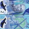 Barbados 2 Dollars, 2022, UNC, 2 Pcs PAIR, Consecutive, Polymer, P-80 - Image 4
