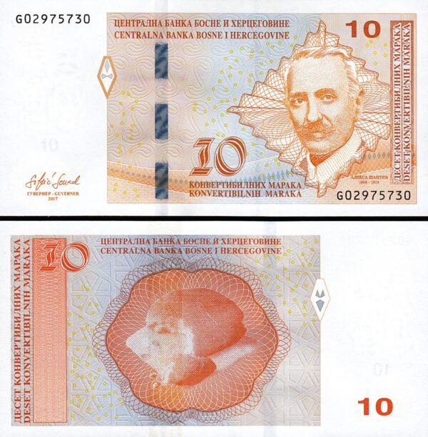 Bosnia and Herzogovina 10 Maraka 2017, UNC, P-81b