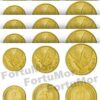 Chile, 5 x 3 Pcs UNC Coin Set, 2 5 10 Centesimos 1960 1971. Birds
