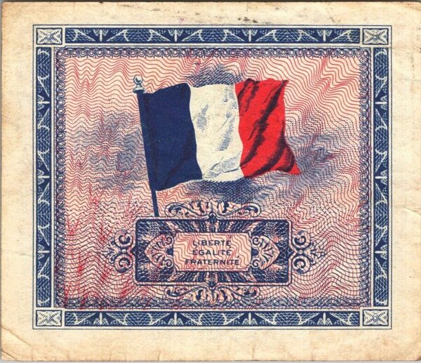 France 2 Francs 1944, aXF, P-114a , Allied Military Currency - Image 3