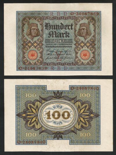Germany Berlin 100 Mark 1920, aXF with pale P-69b