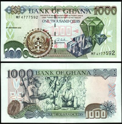 Ghana 1000 Cedis 2002, UNC, P-32h