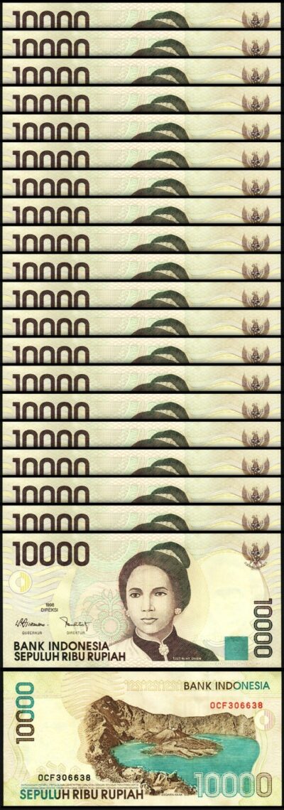Indonesia 10000 10,000 Rupiah 1998 / 2005, UNC, 20 Pcs LOT, P-137h
