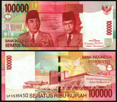 Indonesia 100000 100,000 Rupiah 2010, UNC, P-146g