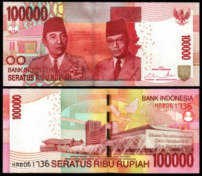 Indonesia 100000 100,000 Rupiah 2014/2014, UNC, P-153Aa
