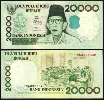 Indonesia 20000 Rupiah 1998 2004, UNC, P-138g