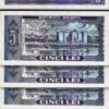 Moldova 5 Lei 1992 - 1993, UNC-, 5 PCS Consecutive LOT, P-6, King Stefan